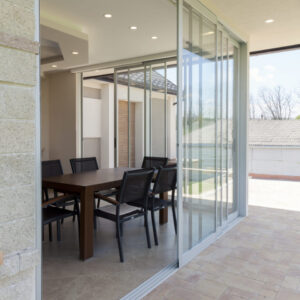 glazed terrace in the countryside